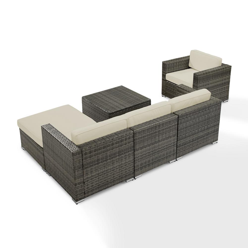 Crosley Sea Island 6-Piece Wicker Outdoor Sectional Seating Set  #SA857
