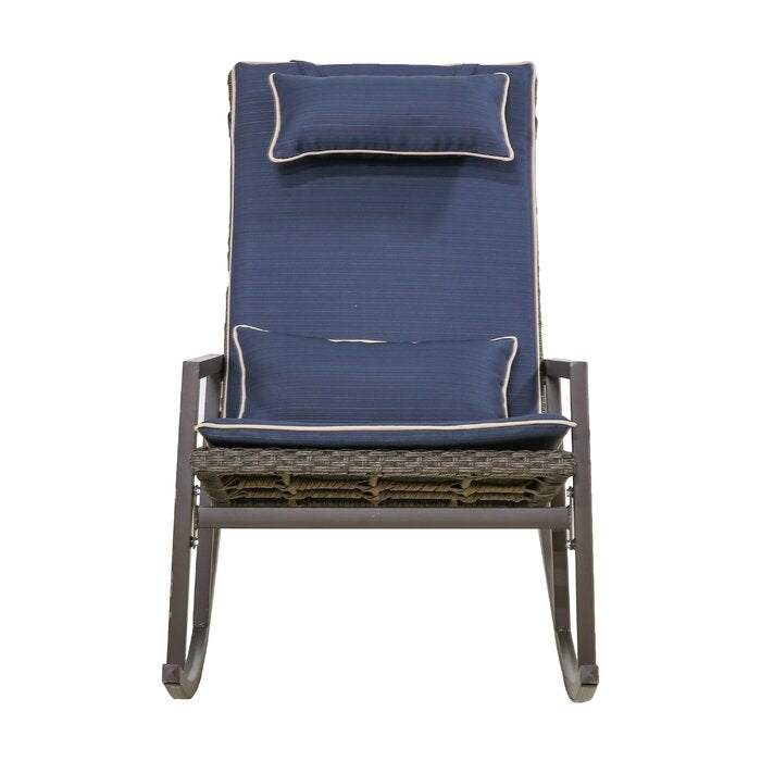 Tremberth Outdoor Wicker Rocking Chair with Cushions  #SA888