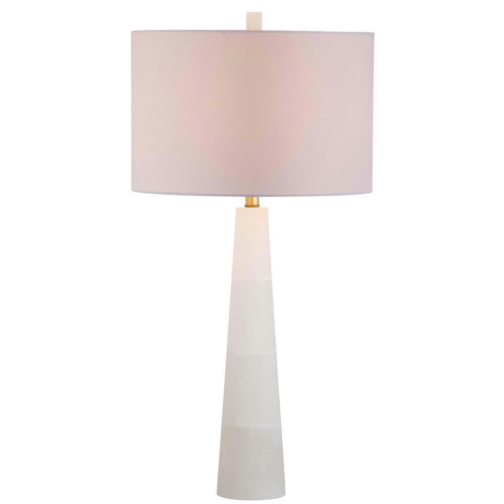 Delilah 30" White Marble Alabaster Table Lamp  #SA923