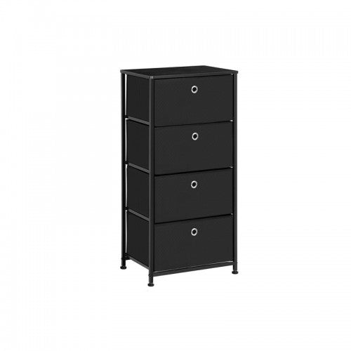 Black 4-Tier Fabric Dresser  #SA972