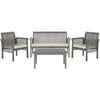 Carson Gray Wash 4-Piece Outdoor Set with Beige Cushions  #SA980