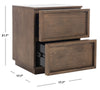 Zeus Natural 2-Drawer Nightstand  #SA984