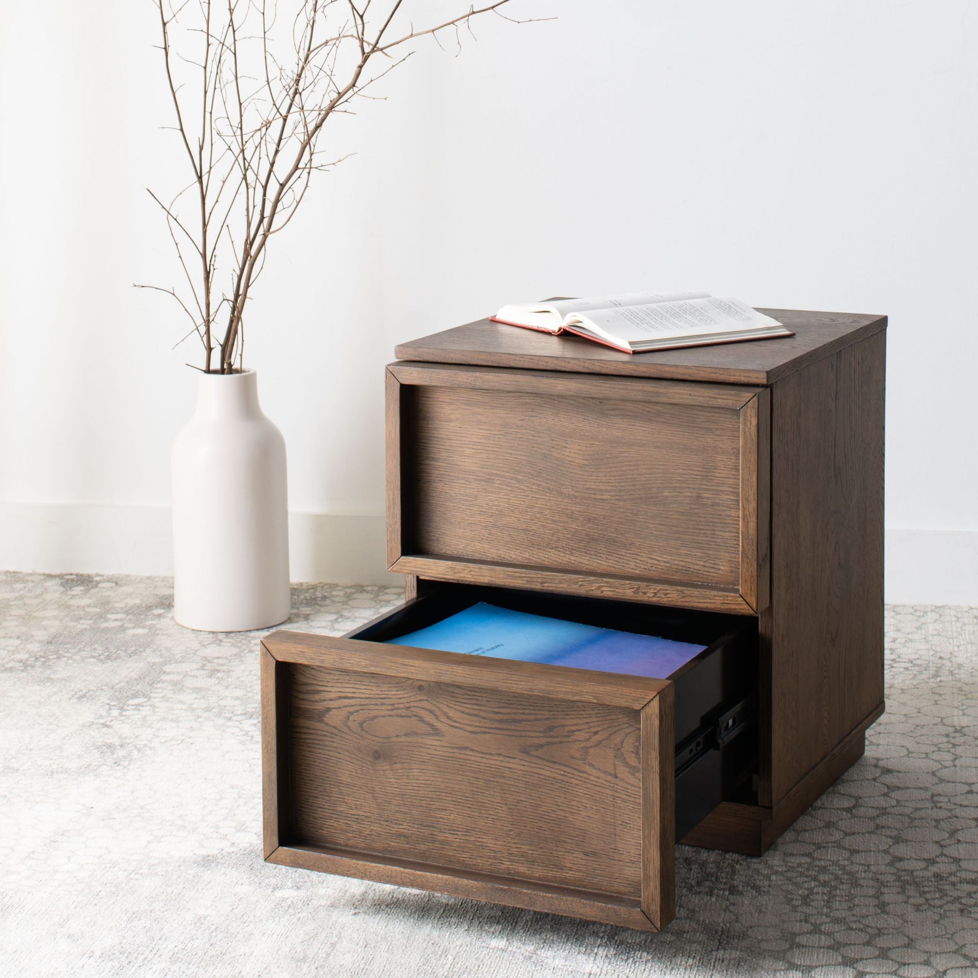 Zeus Natural 2-Drawer Nightstand  #SA984