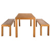 Dario Natural Brown 3-Piece Wood Outdoor Dining Set #HA689