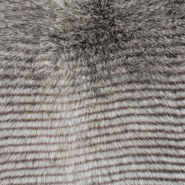 20" Wavy Faux Fur Down Alternative Throw Pillow, Grey (#K6082)