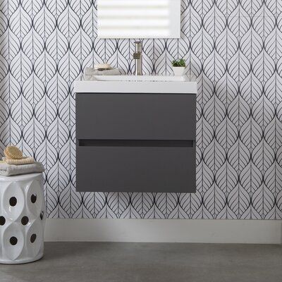 Azucena 24.5" Wall-Mounted Single Bathroom Vanity