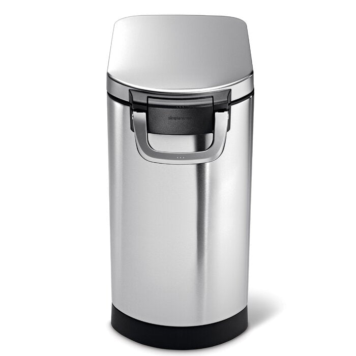 30 Liter Large Pet Food Storage Container, Brushed Stainless Steel for Dog Food, Cat Food, and Bird Feed