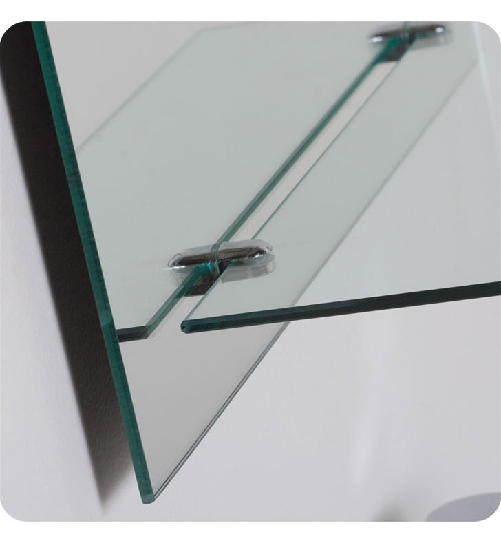 Roland Frameless Wall Mirror with Shelf #CR2044