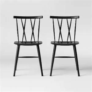 Set of 2 Becket Metal X Back Dining Chair 7327
