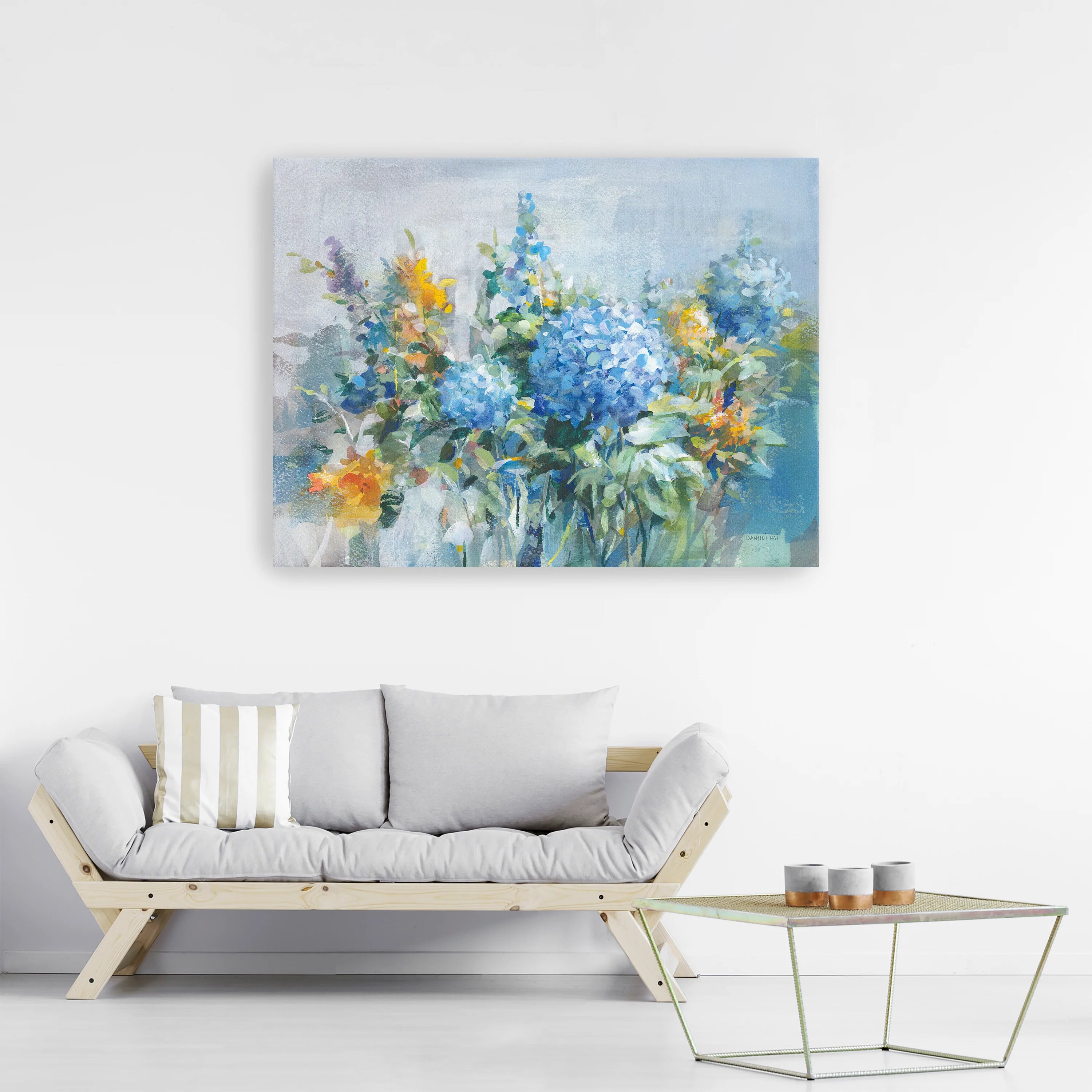 August Garden Canvas Wall Art  12" H x 18" x 1.25"D