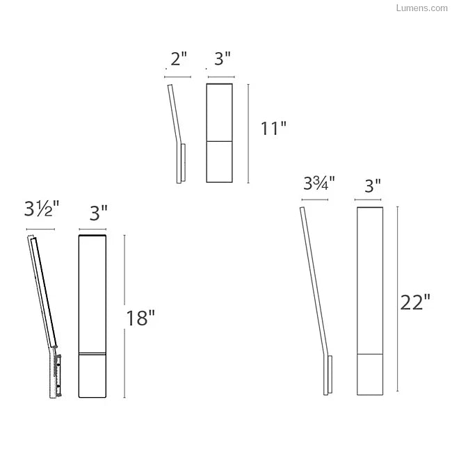 Blade LED Wall Sconce 11"