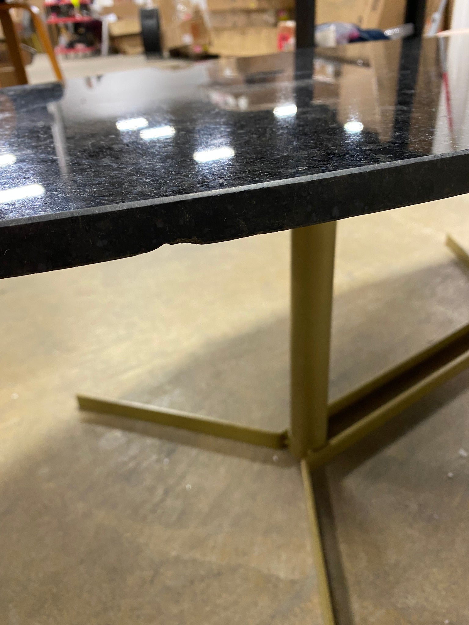 Gemma Black Marble Coffee Table Salvage & Co Indy
