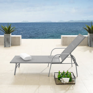 Vassilieva Reclining Chaise Lounge, Grey (#330)