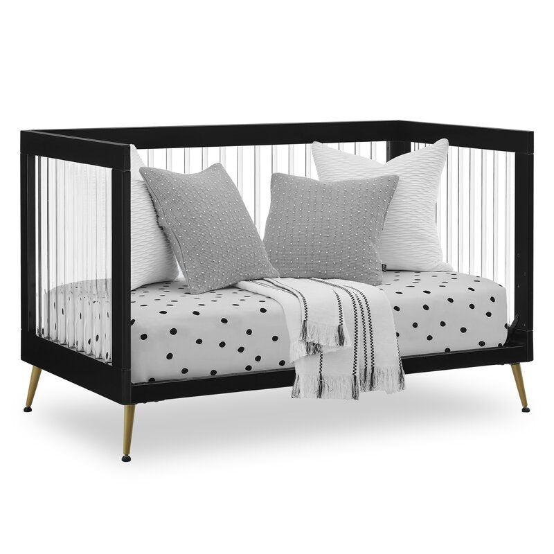 Black Sloane 4-in-1 Convertible Crib VB417
