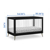 Black Sloane 4-in-1 Convertible Crib VB417