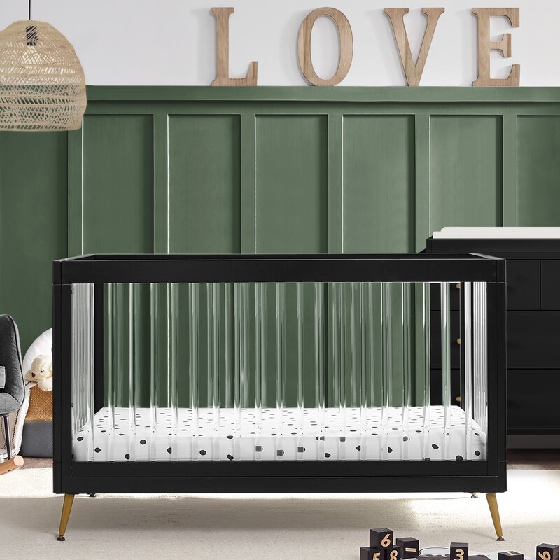 Black Sloane 4-in-1 Convertible Crib VB417