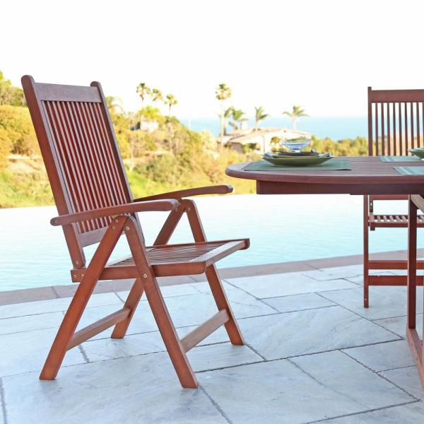 Balthazar Eucalyptus 7-Piece Patio Dining Set with Folding Chairs RM267