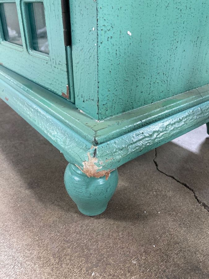 36" Two Door Cabinet, in Bayberry Blue Rub AS-IS OP030
