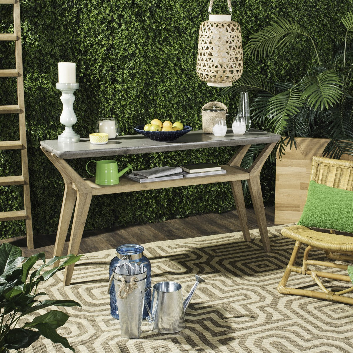 Babette Indoor/Outdoor Console Table, Dark Gray (#K3090)