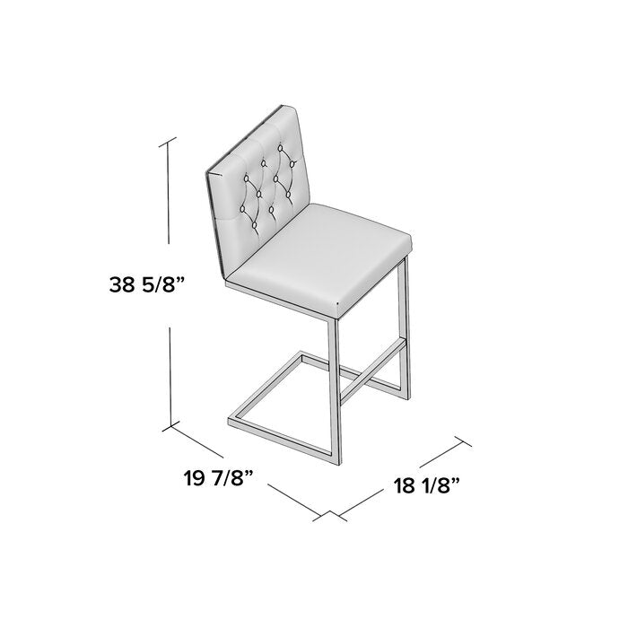 (WHITE) Borough Park Bar Stools (Set of 2) #LX123