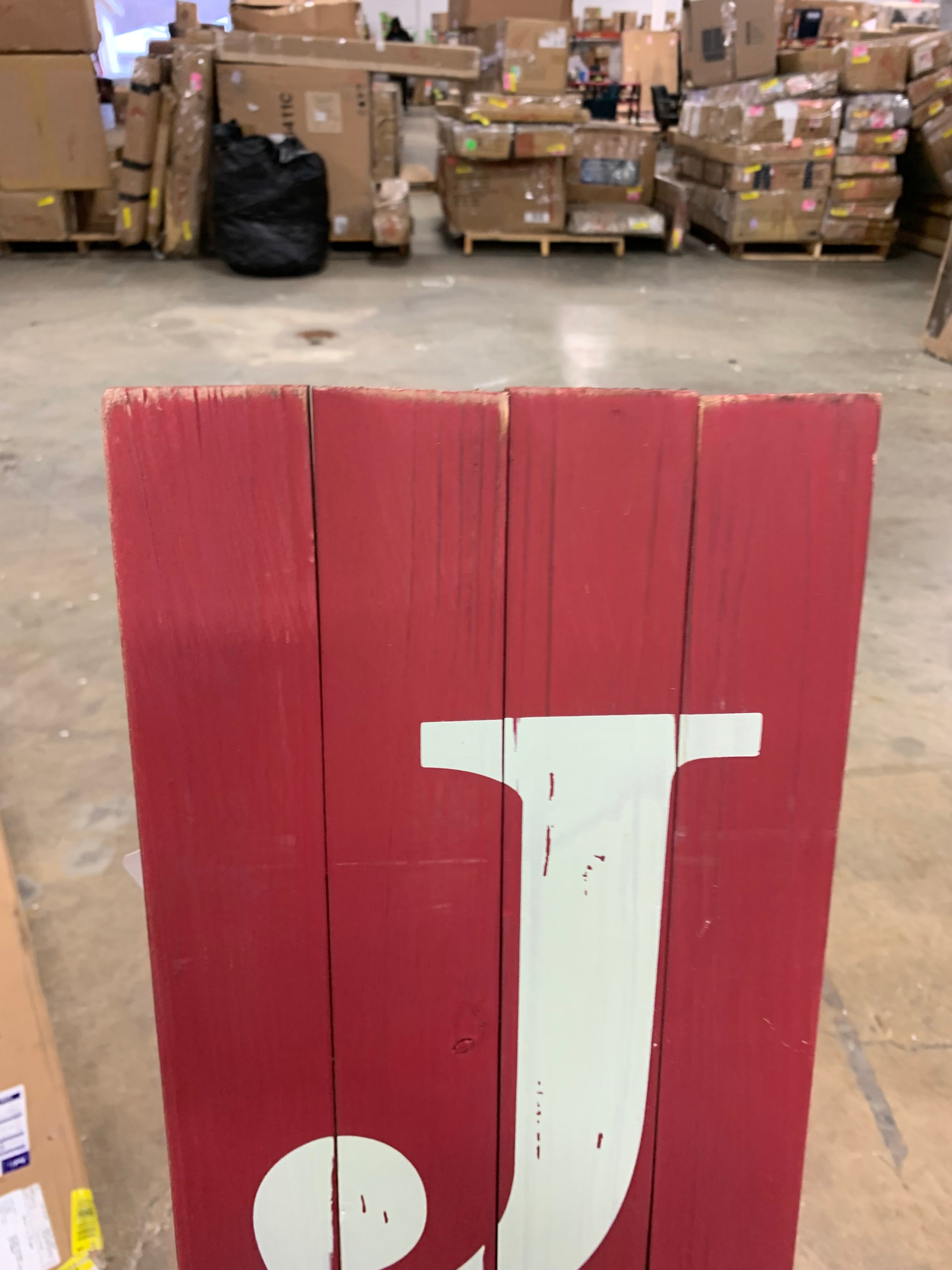 42.00"H Christmas Wooden Porch Sign - JOY (Two Function)