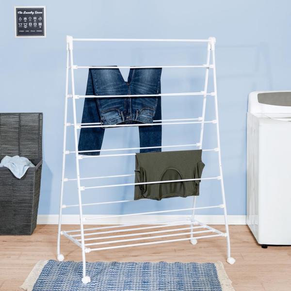 A-Frame Freestanding Drying Rack with Shelf (#K6411)