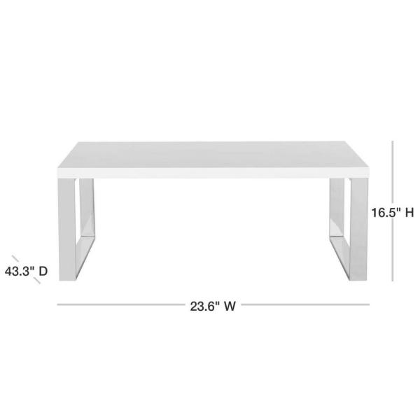 Rockford Coffee Table, White **AS IS** (#K2941)