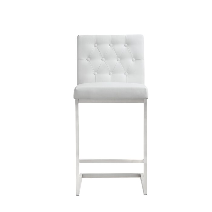 (WHITE) Borough Park Bar Stools (Set of 2) #LX123