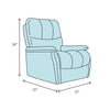 Beige Microfiber Wiener Manual Recliner