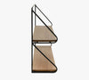 2-Tier Wall Shelf, Natural/Black
