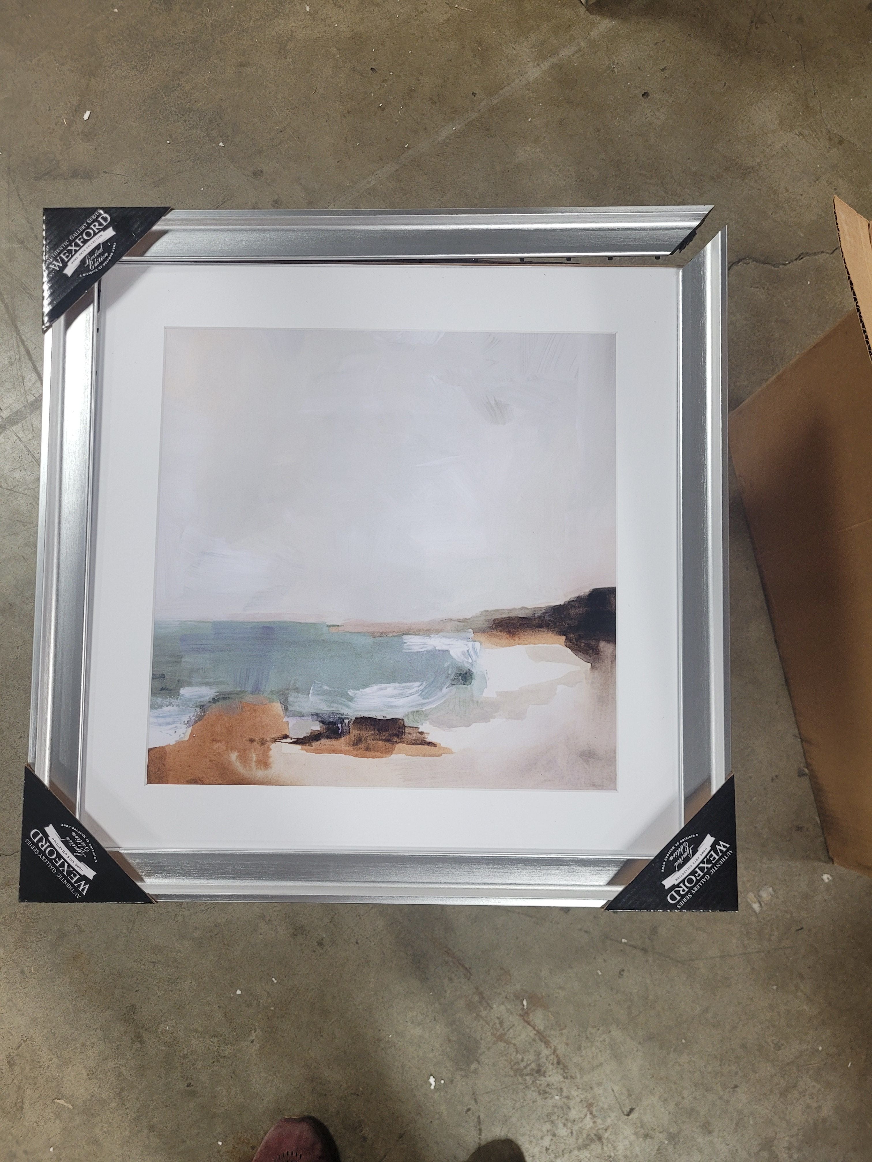 22.5" H x 45" W x 1.5" D Ocean Sigh I - 2 Piece Picture Frame Painting